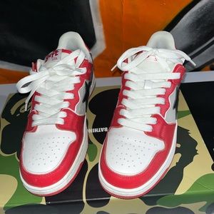 Bape sk8 red grey